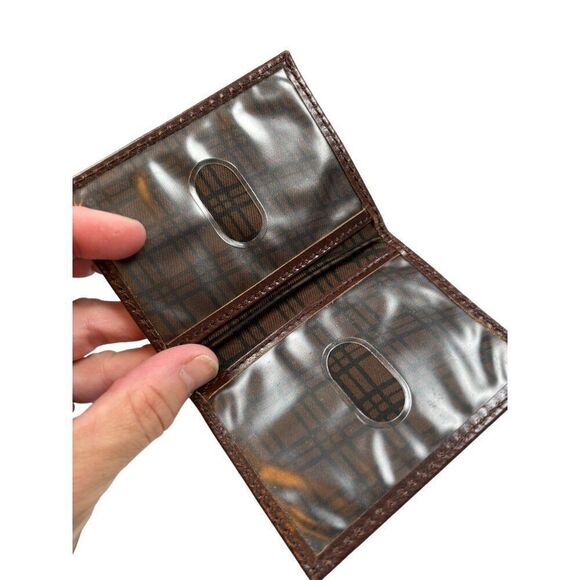 Vintage Brown faux Leather Bi-Fold Wallet - Picture 3 of 8